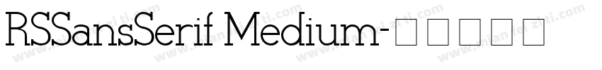 RSSansSerif Medium字体转换